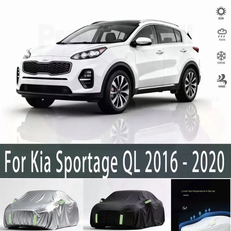 

For Outdoor Protection Snow Cover Sunshade Waterproof Dustproof for Kia Sportage QL Car Covers
