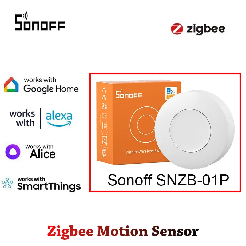 

SONOFF Zigbee Wireless Remote Control Switch with Gateway Intelligent Scene Indicator Sonoff SNZB-01P Home Scene Switch
