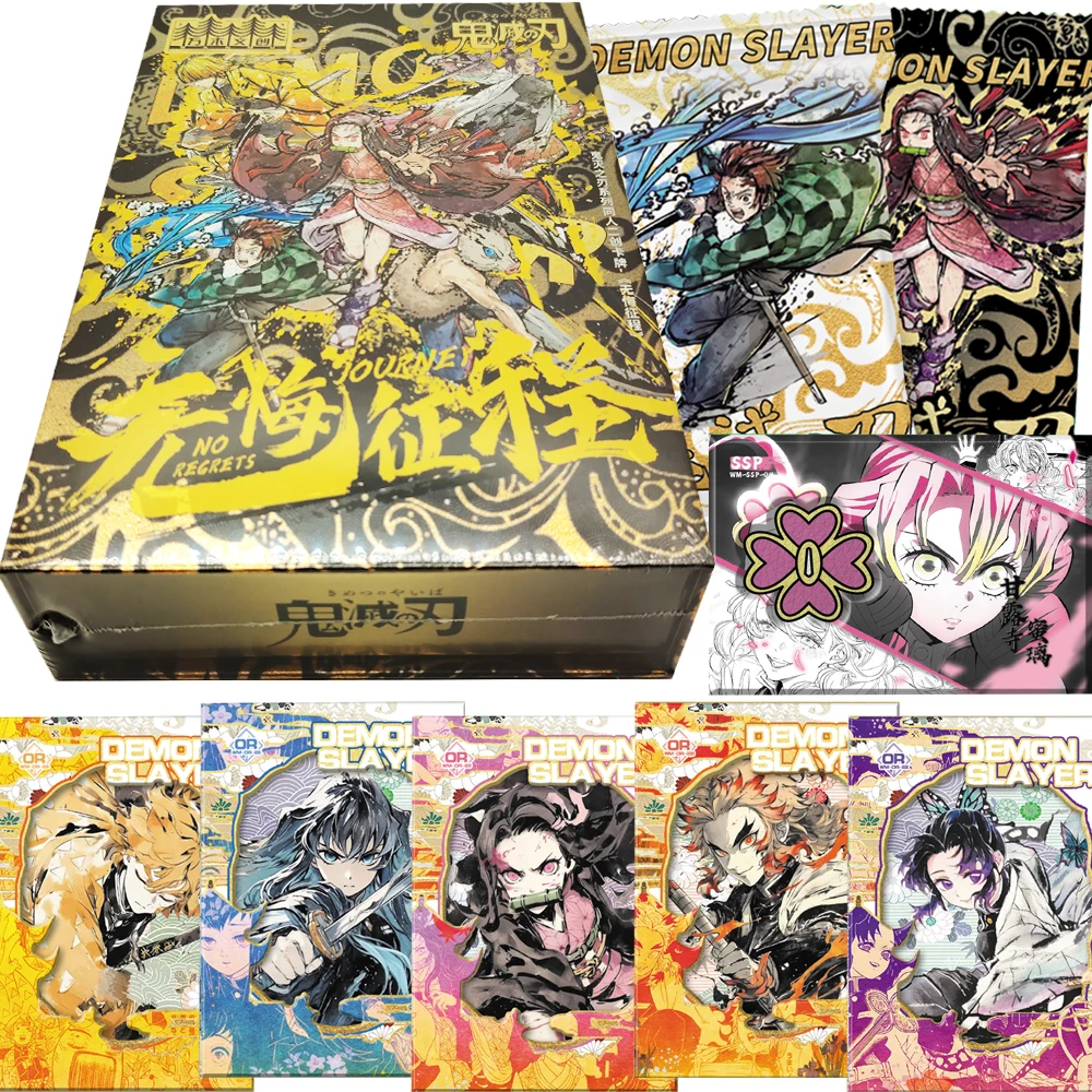 

Japanese Anime Demon Slayer Collection Cards Unique Art Ink Wash Style Personality Character Portrait Cards Boy Girl Hobby Gift