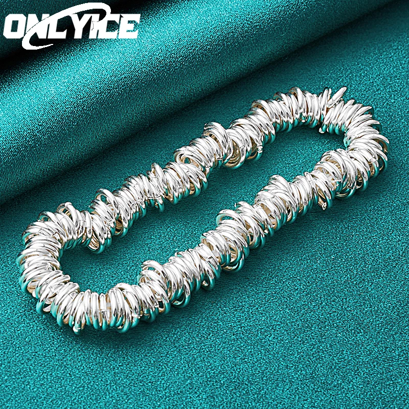 925 Sterling Silver Beautiful Multi-turn Circle Bracelets For Women Korean Fashion Designer Wedding Jewelry Party Holiday Gifts