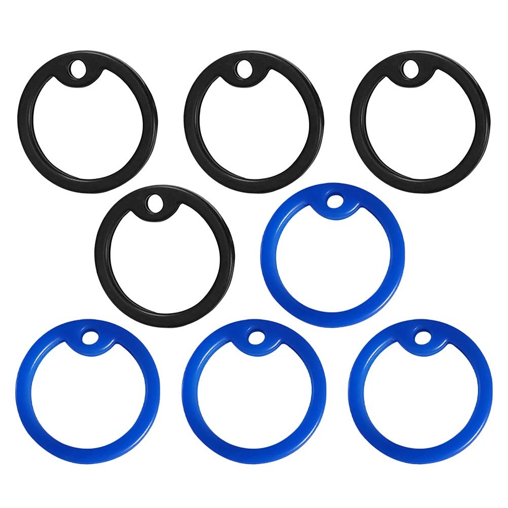 

8Pcs Dog Tag Silencers Durable Silicone Pet Id Case Noise Reducing Protect Quiet Collars Blue Black Dog Tag Silencers