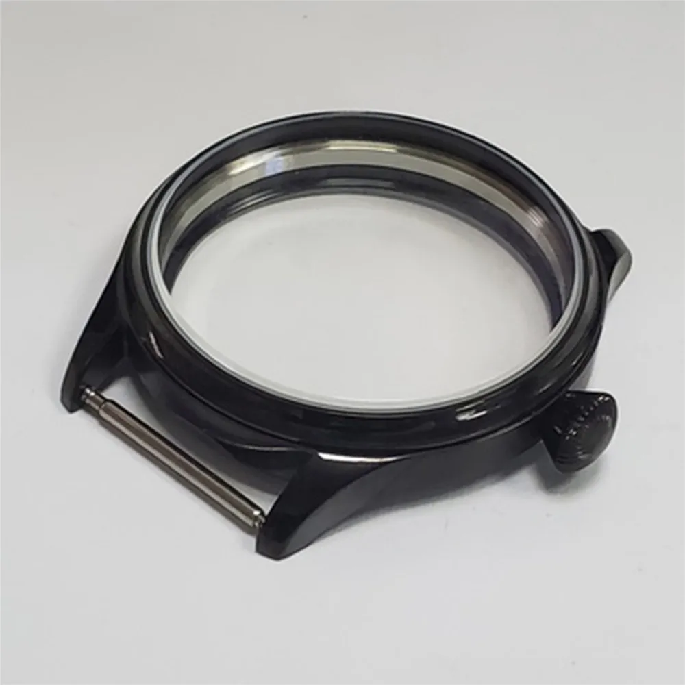 Тонкий стальной корпус часов 44 мм с плоской/гарбузовой заводной головкой для ETA6497/6498/ST3600/ST3620, механический механизм с ручным управлением