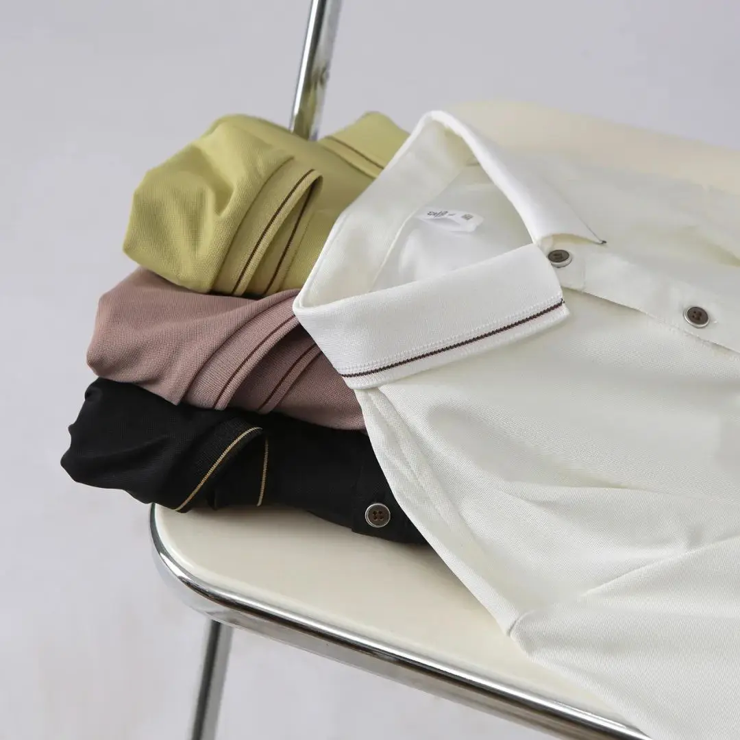 جديد الصيف الرجال الحرير الجليد كوي الجاف ort Sve irt Faionable الحضرية Sle تخفيف ارتداء الوقوف صالح الشباب Faion #4