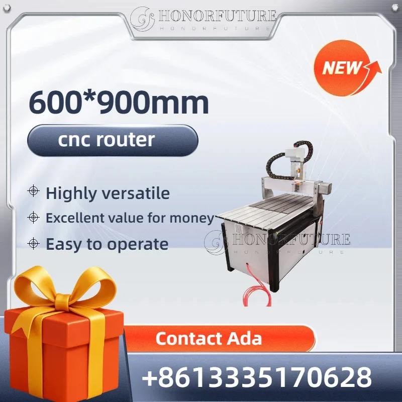 CNC Router Machine with Mini Size 6090 1500w 2200w Spindle Woodmilling Engraving Machine 600*900mm 6090 with 3-Year-Warranty