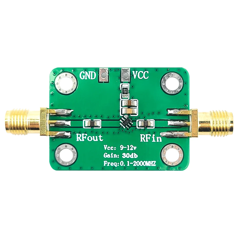 0.1–2000MHz 30dB High Gain RF Wideband Signal Amplifier Low-Noise Amplifier Development Board Module