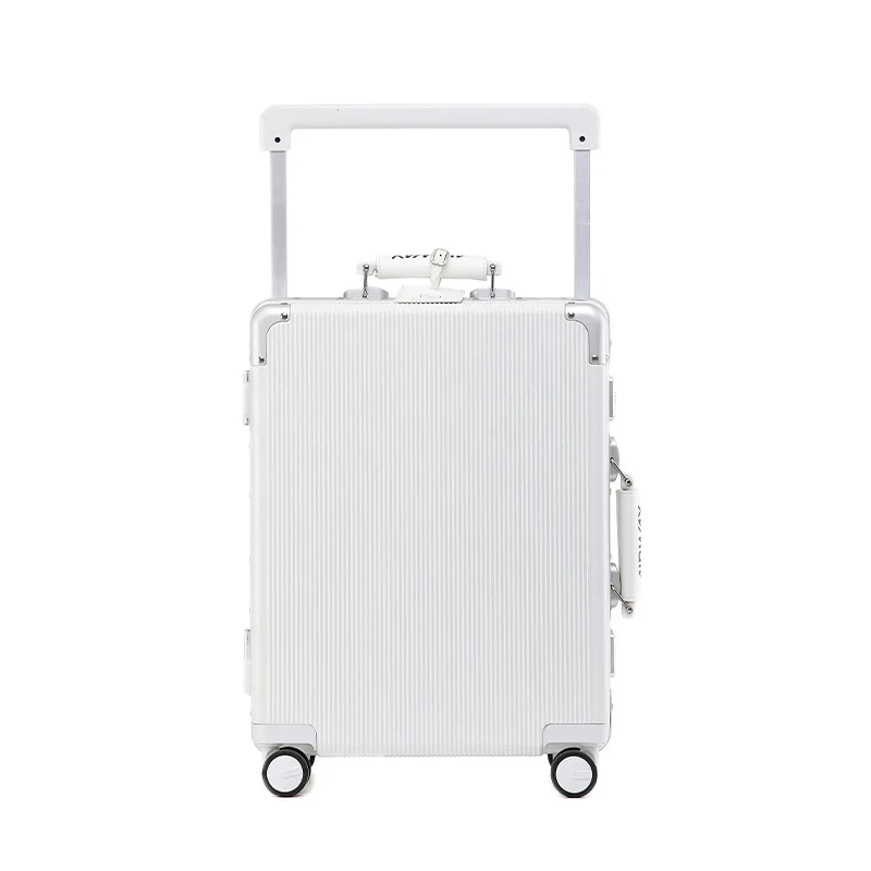 Wide pull rod thickened reinforced aluminum frame suitcase YS105