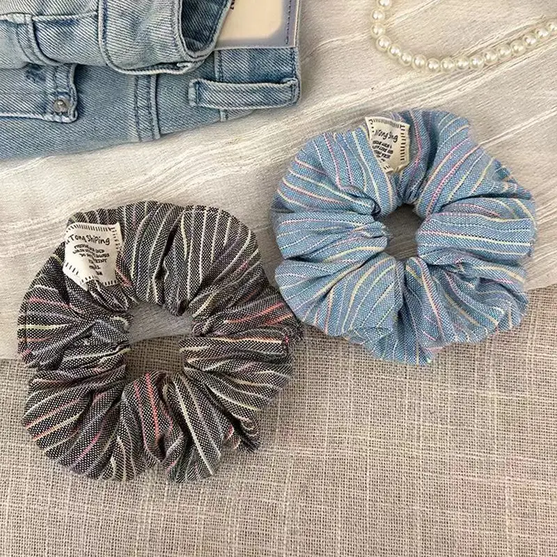 New striped large intestine hair loop headband cloth hairtie