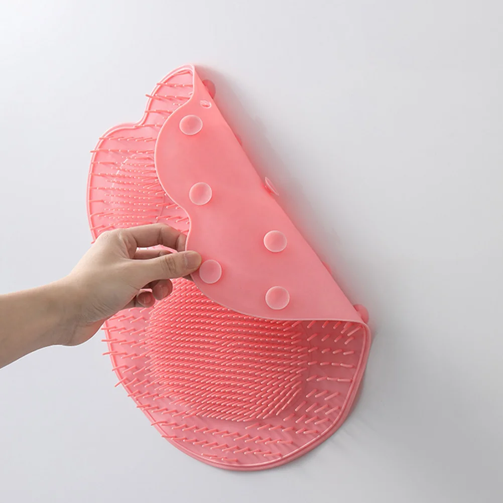 

Anti-Skid Foot Massager Mat Large Suction Cup Back Scrubber For Shower Bathtub Floor Mounted Body Scrubber Pad Nonskid