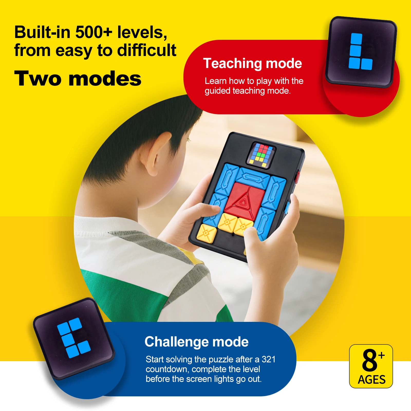 AI Huarong Road Magnetischer Saugblock, verschiebbar, 500+ Stufen, Puzzlespielzeug, Gehirnbrennendes Brettspiel, logisches Denken, Trainingsspielzeug