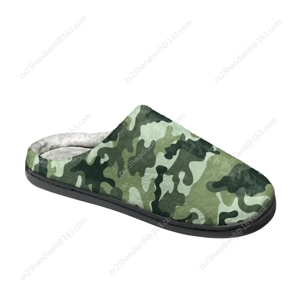 Fashion Camouflage Print Winter Warm Cotton Slippers Indoor Bedroom Flats Non-slip Footwear Dropshipping Cozy Couples Home Shoes