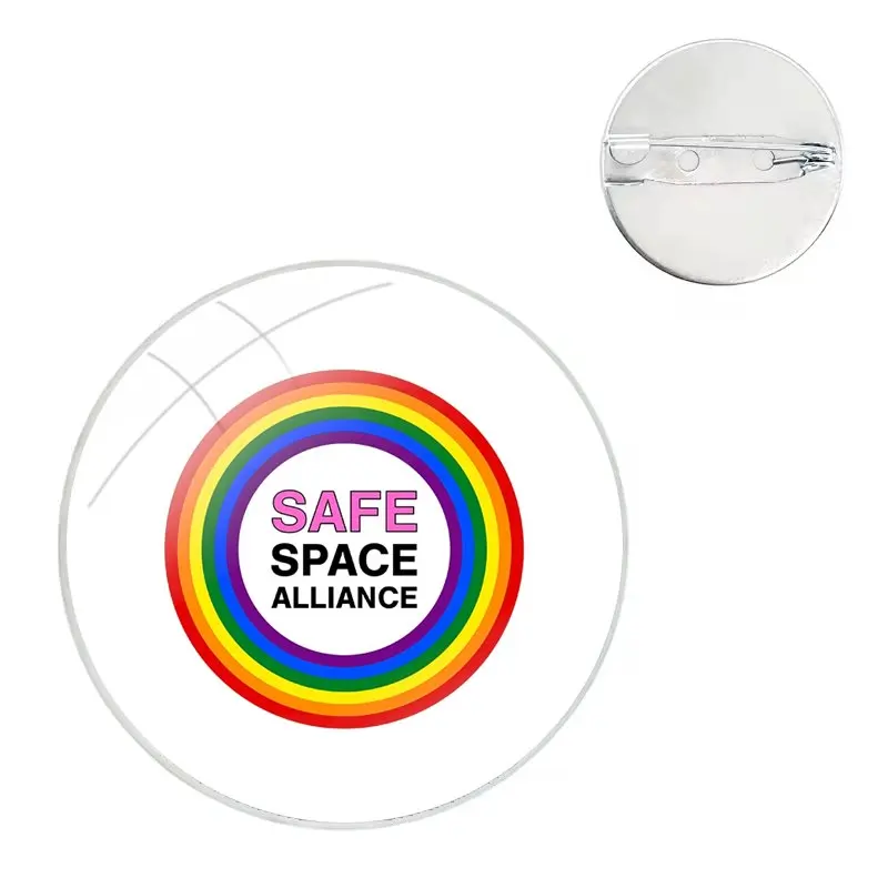 Safe Space Ally Pin Pins Badge Metal Brooches For Clothes Backpack Decoration gift