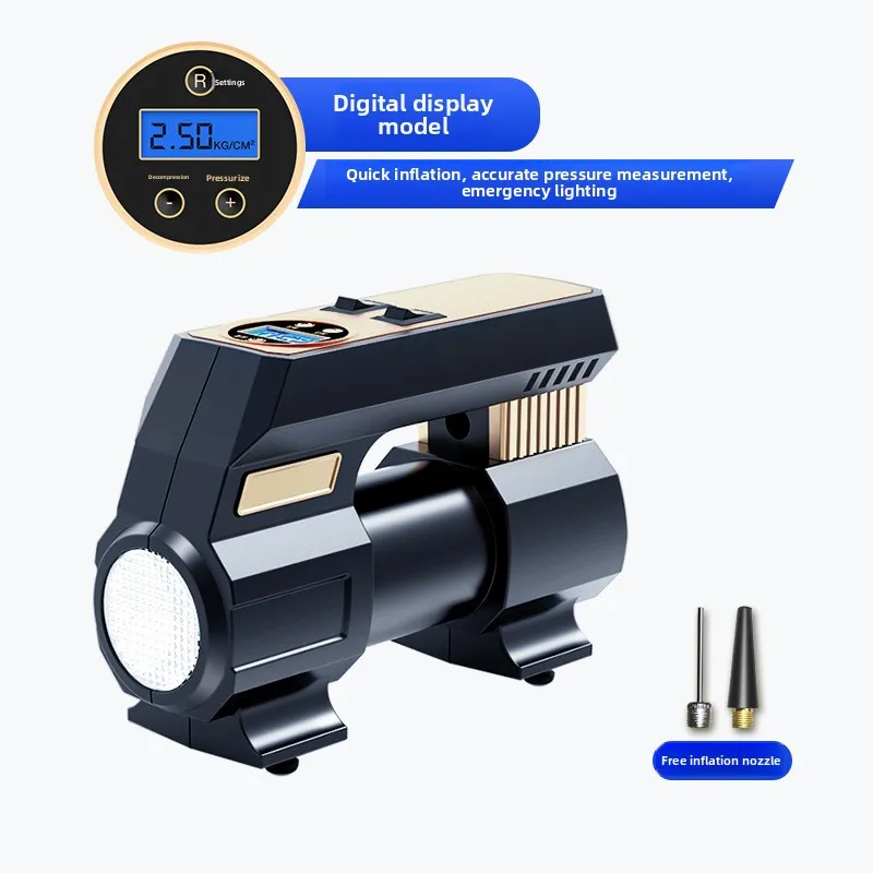 

Автомобильный воздушный насос с интеллектуальным цифровым дисплеем, 12В, портативный компрессор с LED-подсветкой для накачки шин автомобиля