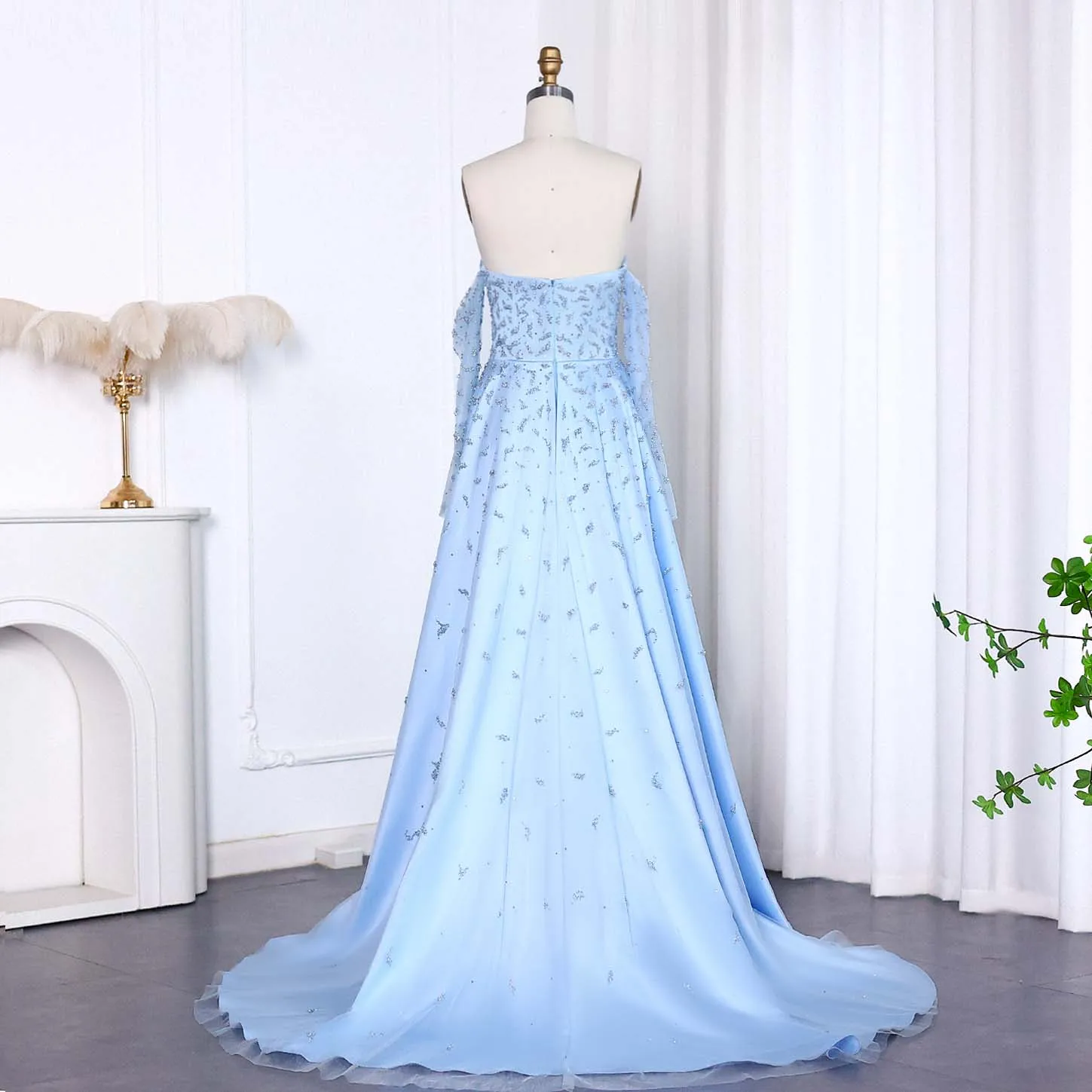 Sharon Said Luxury Silver Gray Dubai Evening Dress with Overskirt for Wedding Party Elegant Prom Formal Gowns SS484 Customized - AliExpress 320 Sharon Said Luxury Silver Gray Dubai Evening Dress with Overskirt for Wedding Party Elegant Prom Formal Gowns SS484 Customized - AliExpress 320