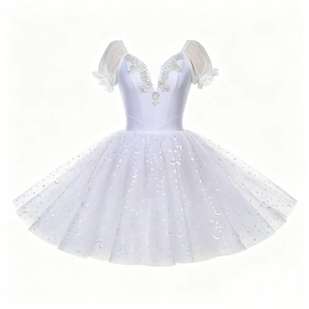 

Ballet Tutu Leotard for Girls Kids Stage Performance Competition Figure Skating Dancewear 25110A