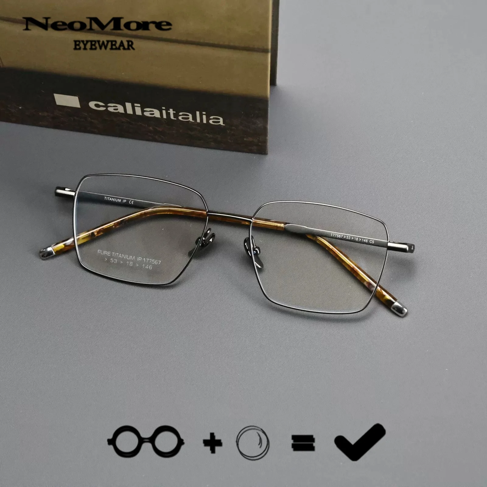 

Rectangular Prescription Multifocal Customized Glasses Optical Formula Myopia Reading Presbyopia Men's Titanium Hyperopia Eyewea