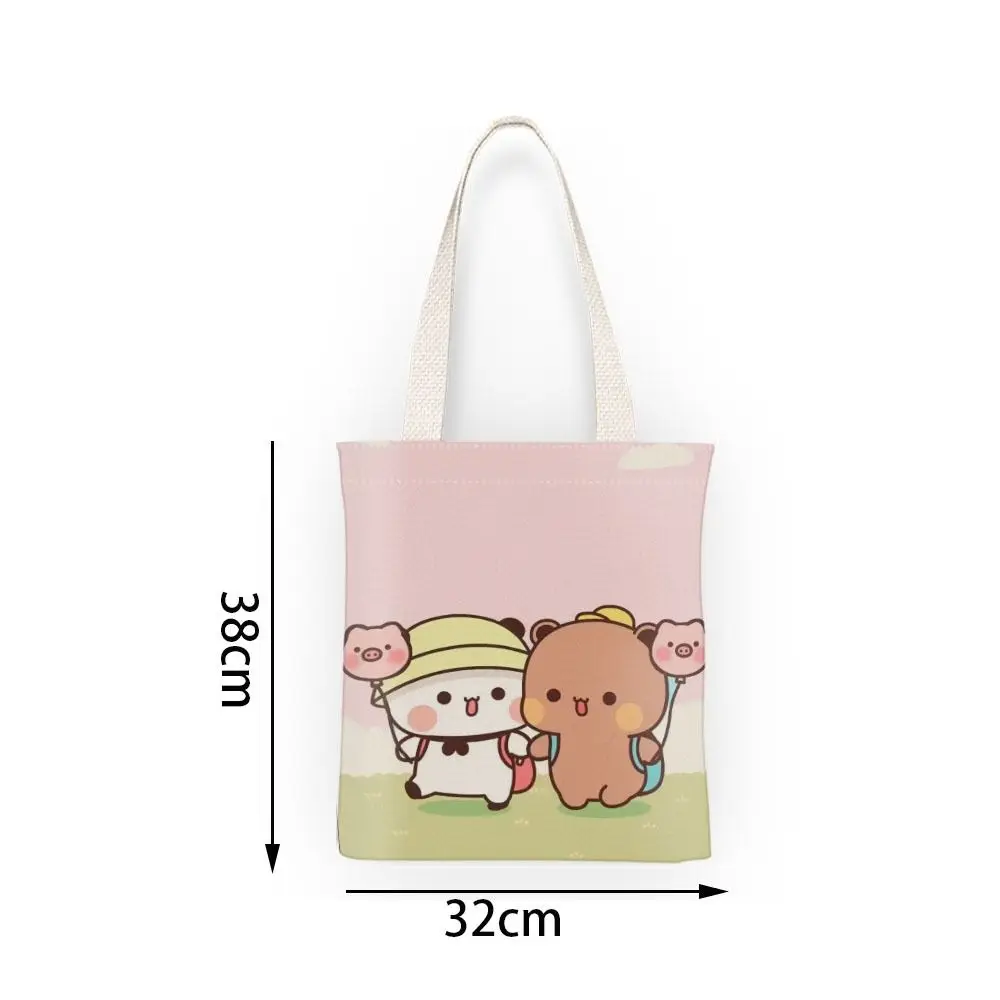 Gifts Large Capacity Cute Tote Bag Bubu Dudu Panda Bear Portable Cartoon Canvas Bags Class File Bag Niche Couple Handbag
