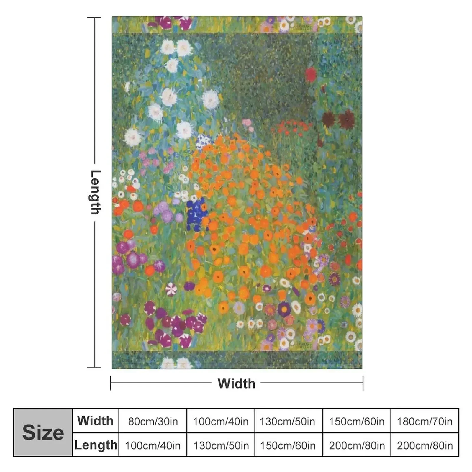 Gustav Klimt Bauerngarten Garden Pattern Gift Throw Blanket Luxury warm winter decorative Blankets