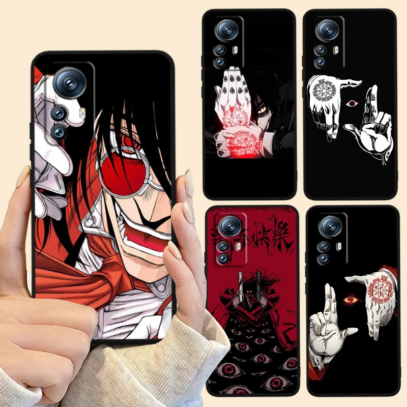 Anime Cool Hellsing Comics For Xiaomi Mi 14 13T 13 12T 12 11T 11i 11 10T 10 Pro Lite Ultra 5G Black Soft Phone Case