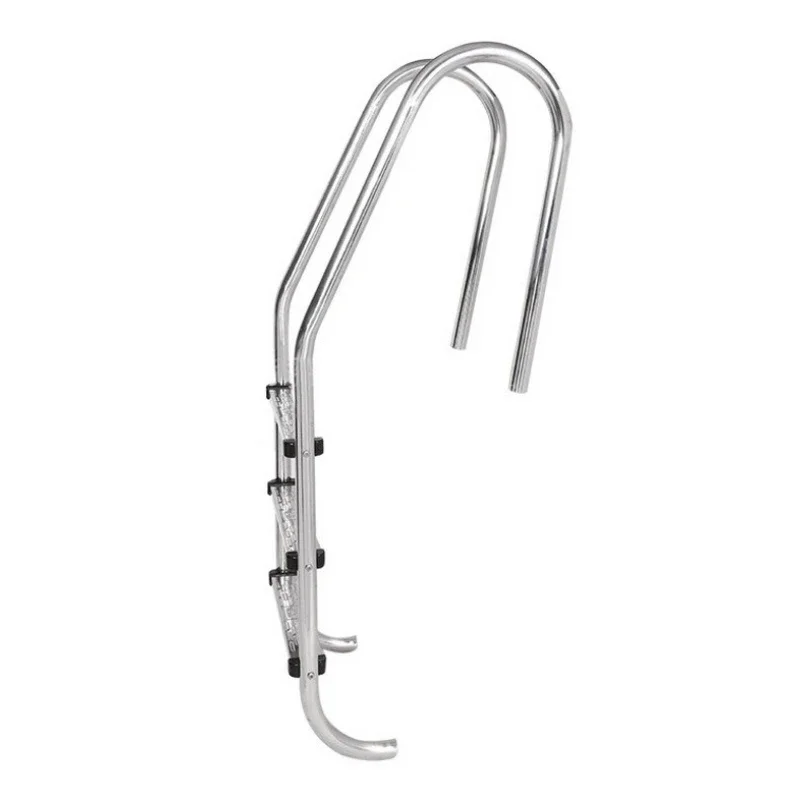Swimming pool escalator 304 stainless steel handrail single-sided hot spring ladder thickened pedal launching escalator
