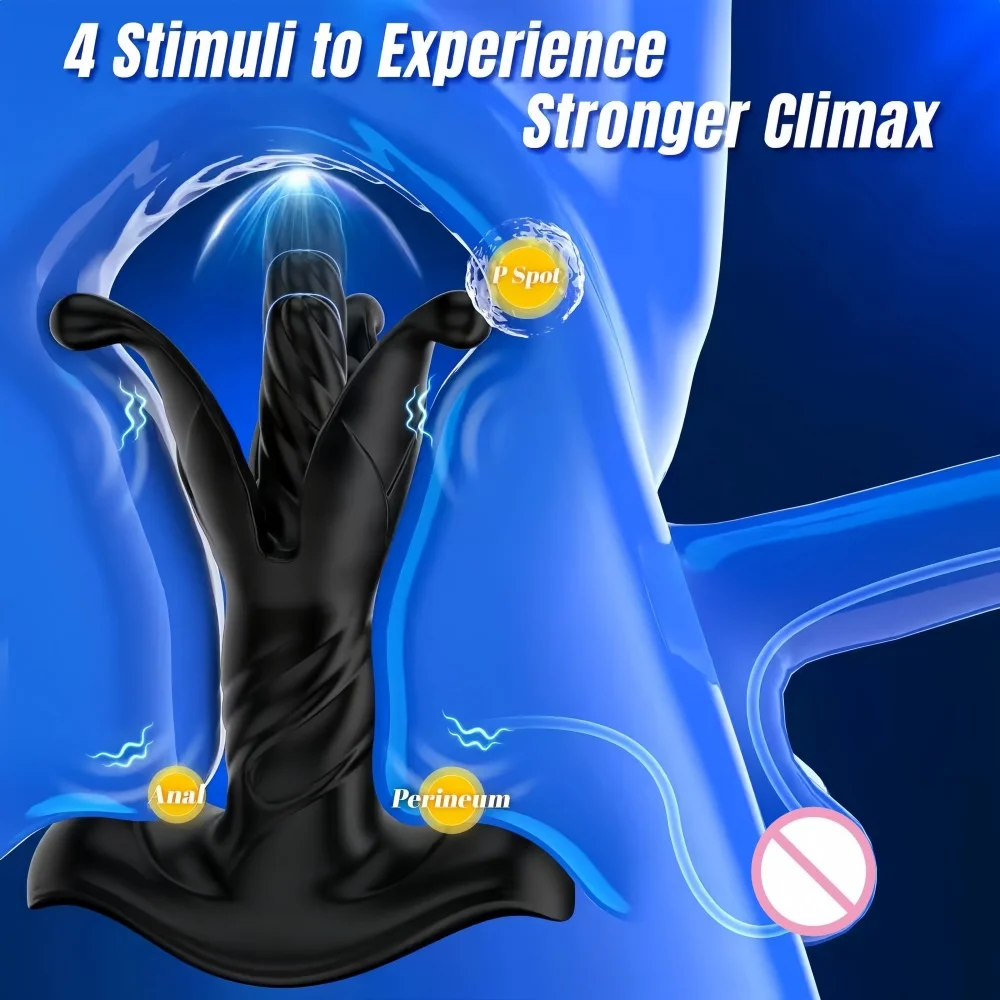 Prostate Massager Vibrator Sex Toys Men Anal Plug 9 Tension Shock Flapping Thrusting Vibrating Butt Plug for Gay Adult Toy - view 2