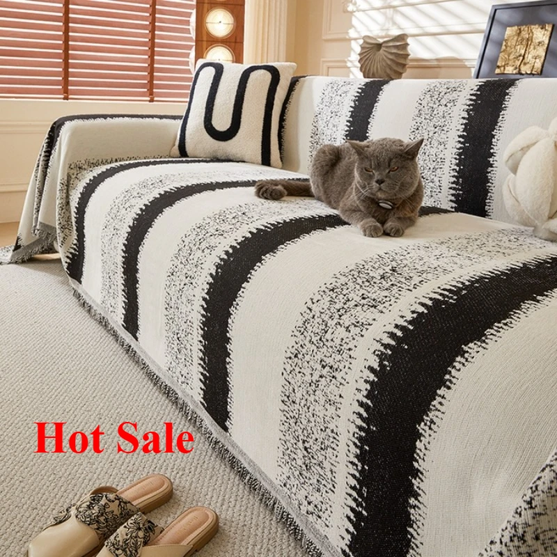 

2025 New summer foreign trade chenille sofa blanket sofa towel dust cover four seasons anti-cat scratch sofa blanket