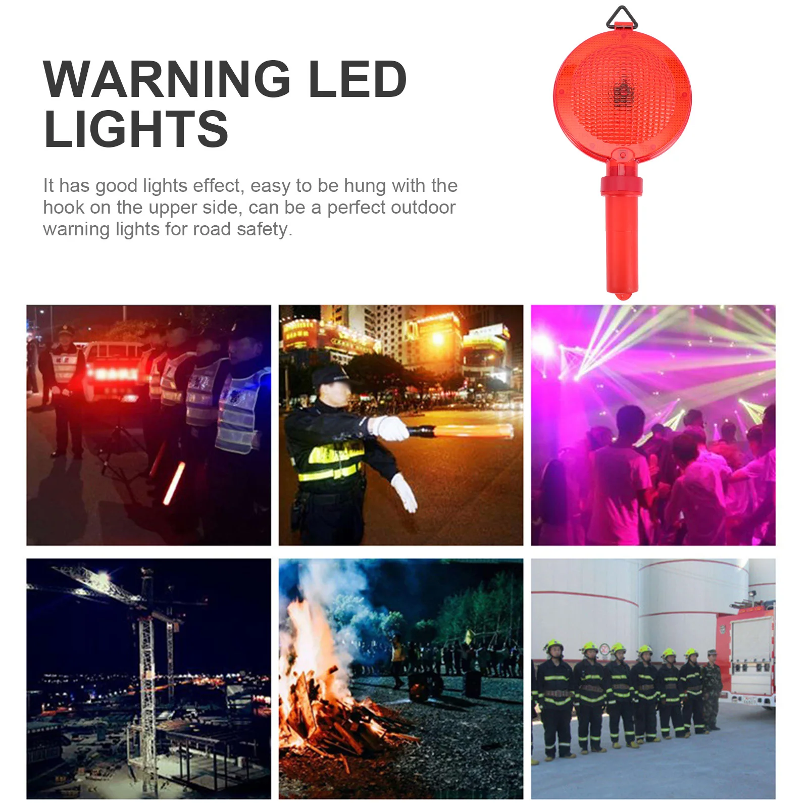 Traffic Flashing Light LED Emergency Barricade Light Durable Plastic Construction Good Lights Effect Easy to Hang Outdoor