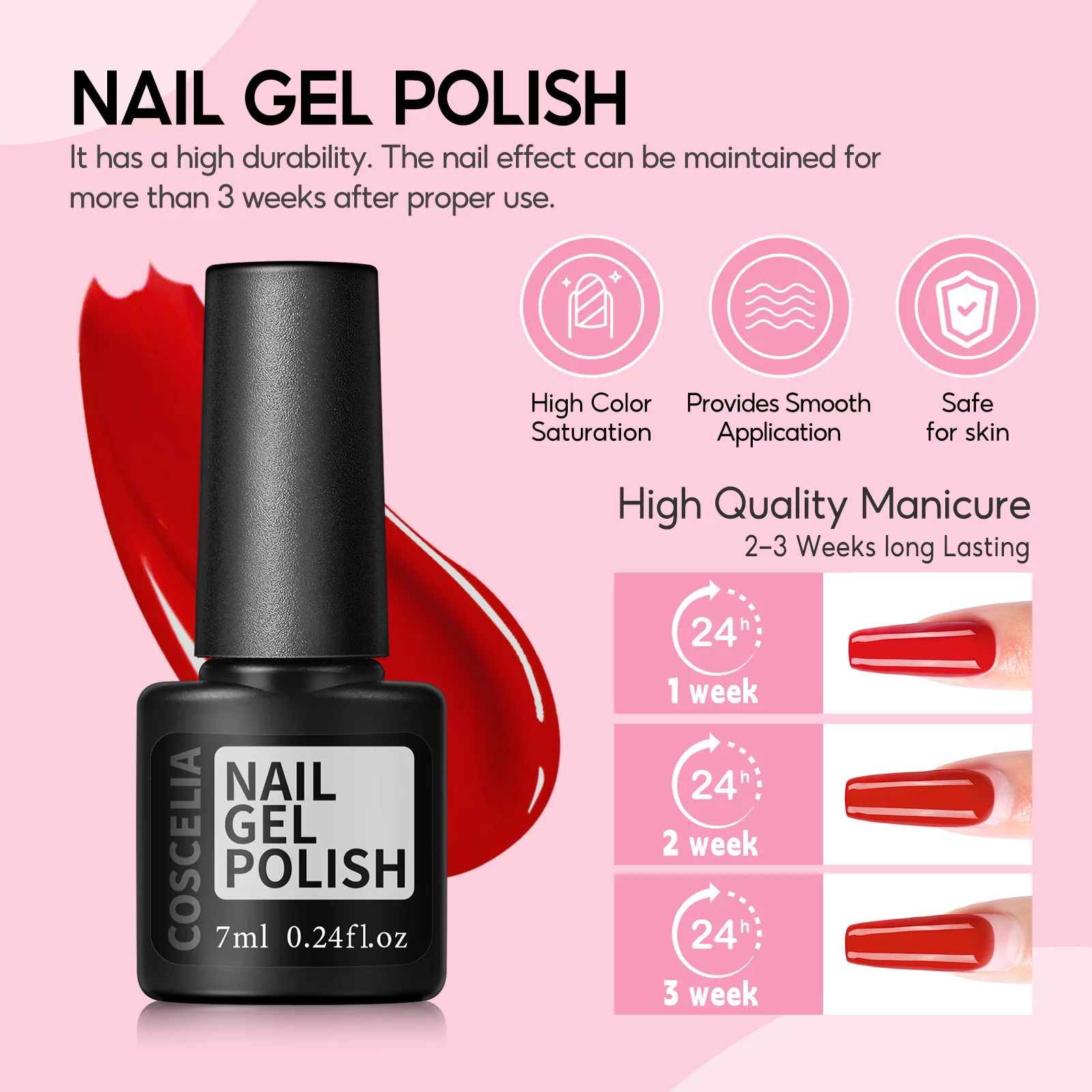 Coscelia New Nail Art Set with 6W Nail Lamp 6PCS 7ML Nail Gel Polish and 3PCS 8G Acrylic Powder 30ML Acrylic Liquid Nail Kit