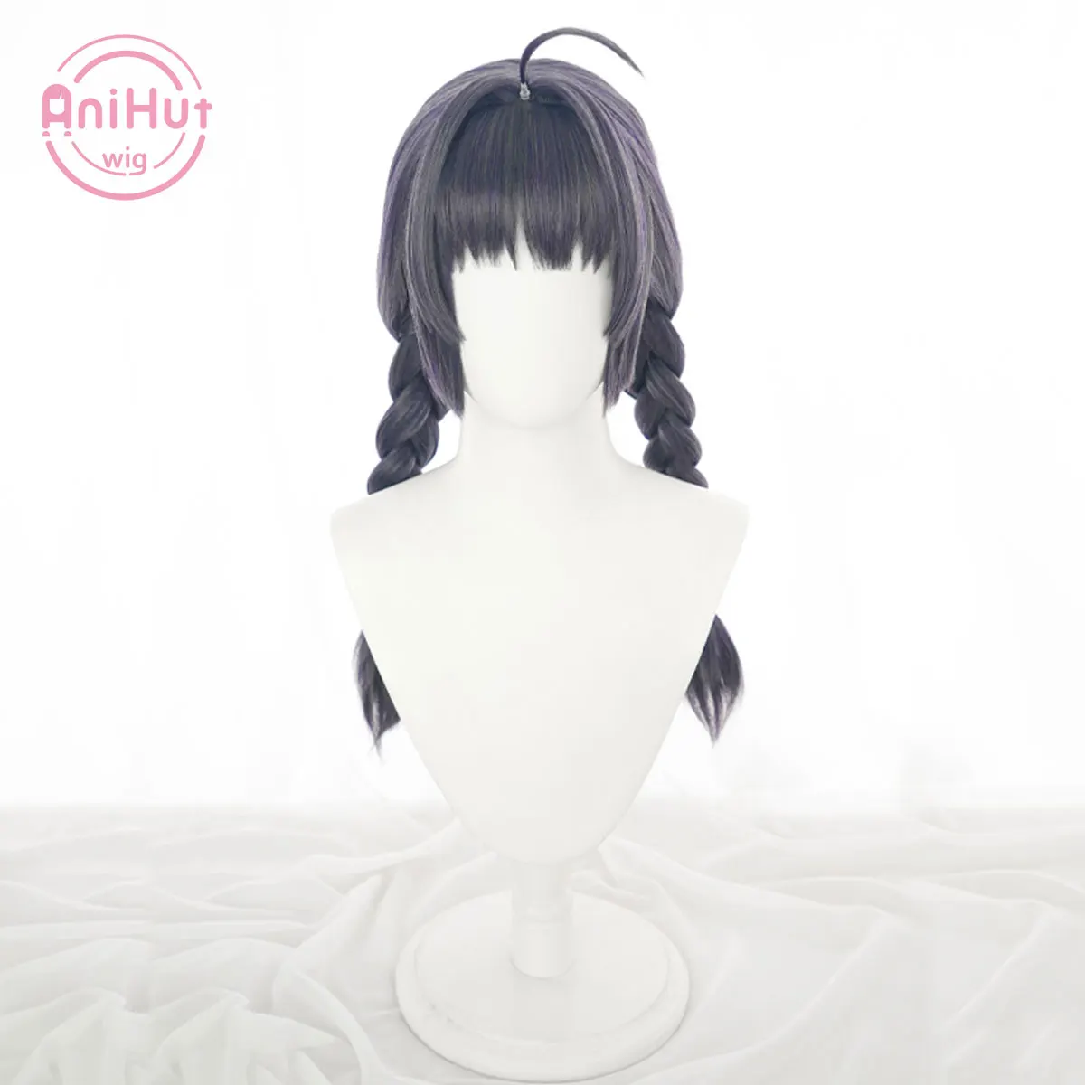 【AniHut】Kasumizawa Miyu Swimsuit ver Purple Gray Cosplay Wig Blue Archive Heat Resistant Synthetic Hair Kasumizawa Miyu Cosplay