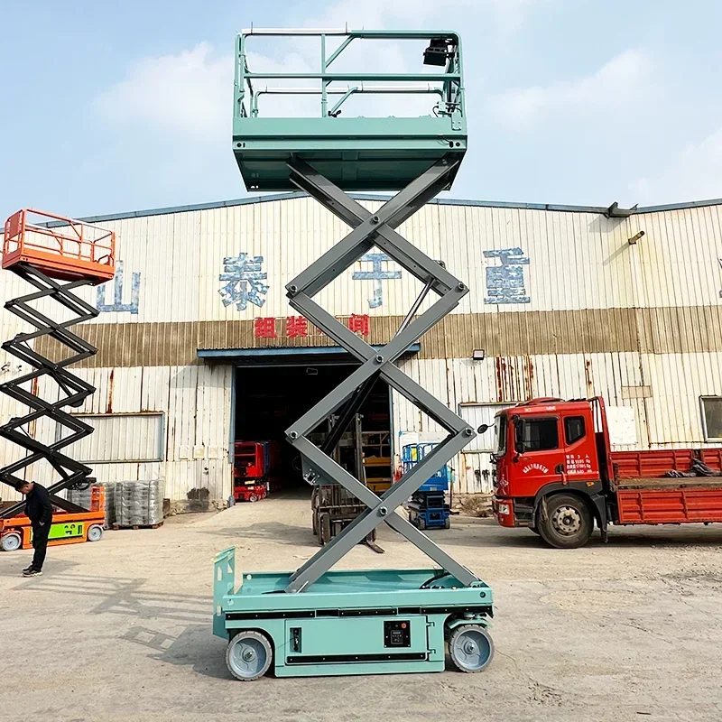 Customized Aerial Work Platform Full Electric Scissor Lift 6m Max Height Self Propelled Driver 113kg Capacity High Manganese Ste