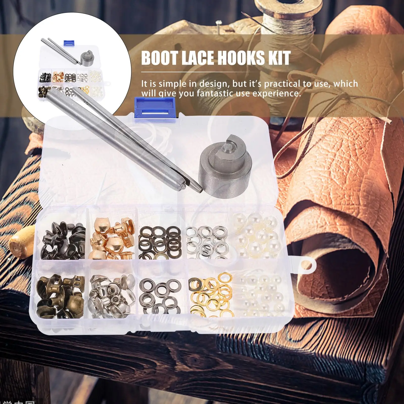 

U Shaped Rope Hooks for Boot Lacing Shoelace Repair Boots Shoelace Hooks Kit Metal Clasps Durable Shoestring Accessories