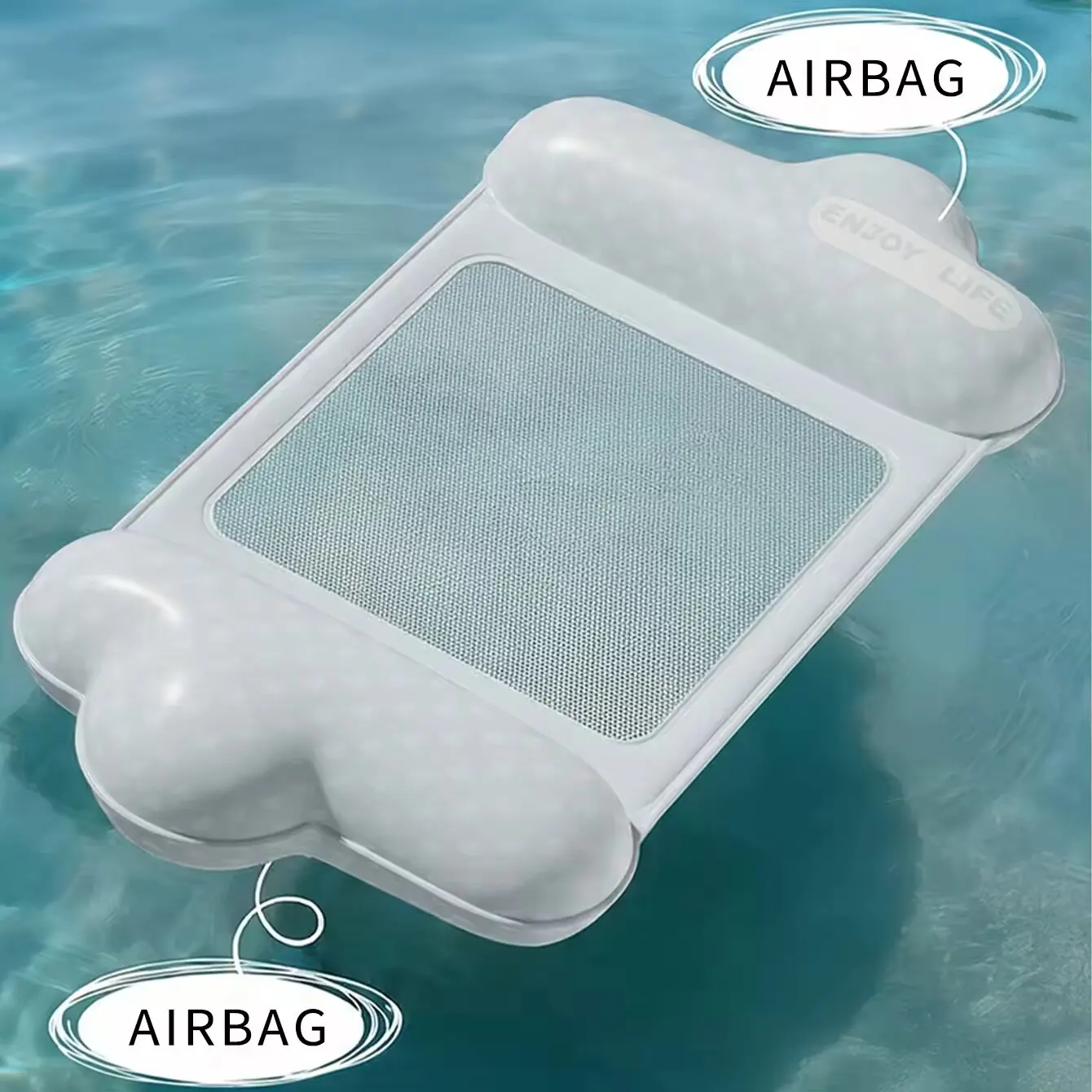 1PC Portable Inflatable Pool Float Lounger with Mesh Seat Adult Water Hammock Raft Swimming Float Bed for Beach Pool