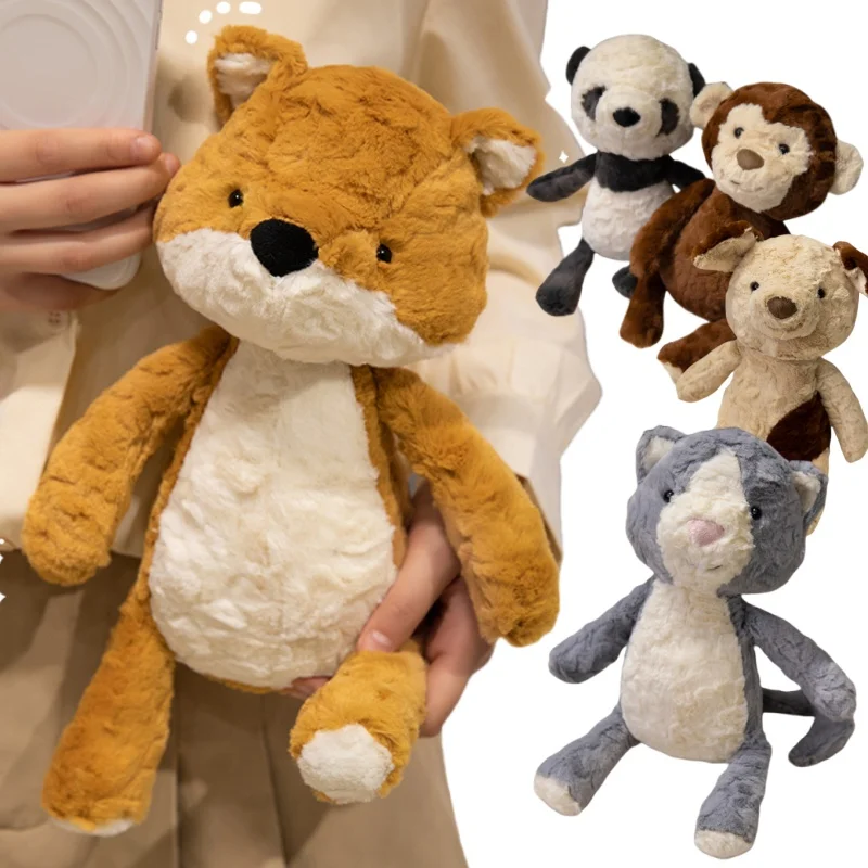 Een stuk 30 cm Pluche Sussen Speelgoed Gevulde Vos Panda Aap Kat Hond Puppy Knuffelige Plushie voor Kinderen Slaap Knuffel pop Speelgoed voor Jongen - afbeelding 2