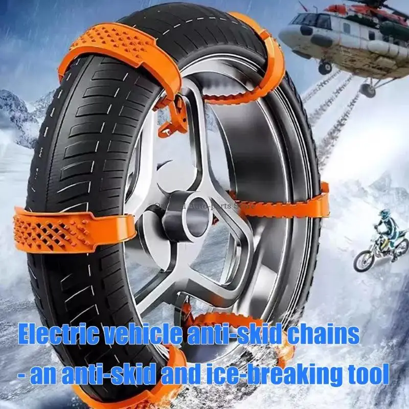 Winter Motorbike Tire Fetters Providing Strengthened Grasp Snowice And Mud For Safe Cycling With Tool Complimentary Installation
