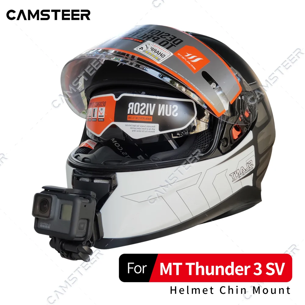

MT Thunder SV 3 Helmet Custom Aluminium Chin Mount for GoPro Hero 12 11 10 9 Insta360 X4 X3 Ace pro DJI Action 3 4 Camera