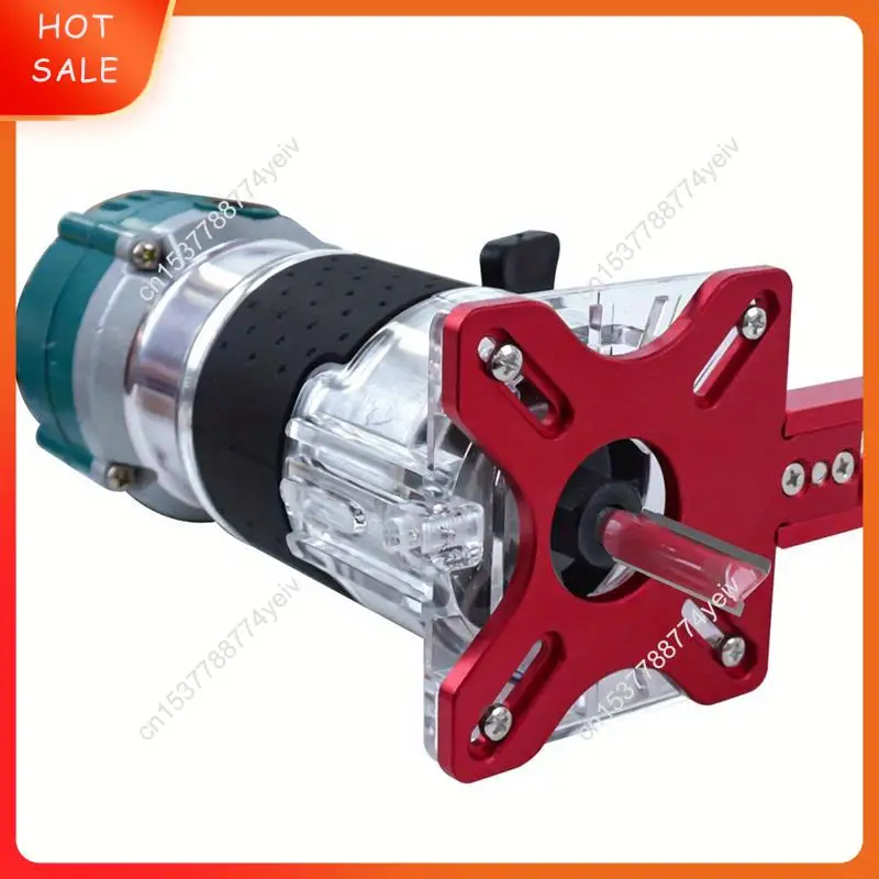 Woodworking Aluminum Alloy Trimming Machine Base Backrest Metric Milling Circle Locator Round Hole Slot Locator A62X