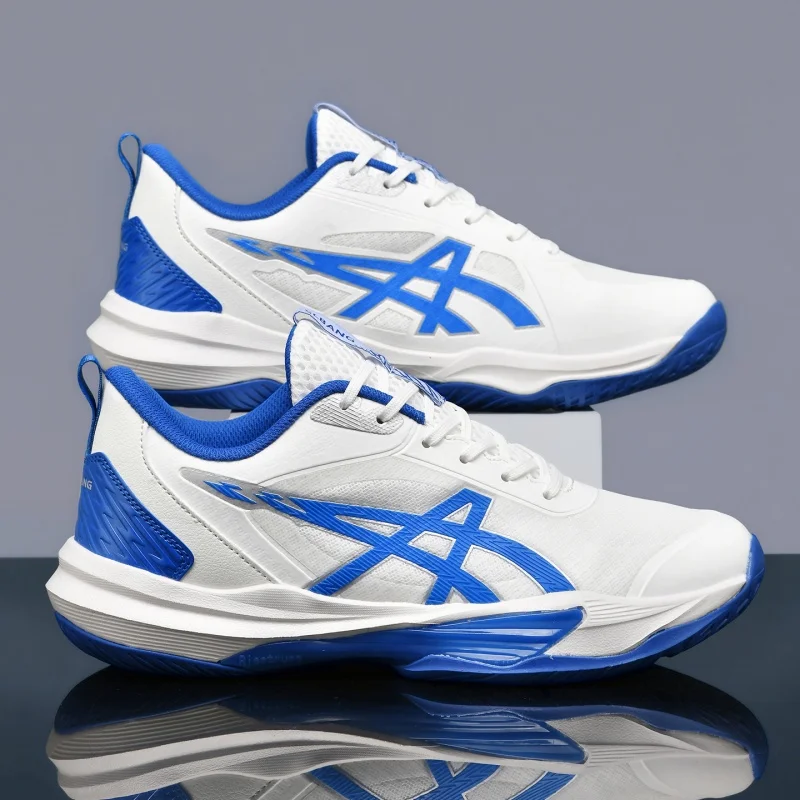 Men Women Badminton Shoes Table Tennis Shoes for Volleyball Handball Sports Sneakers Anti-Skid Mesh Breathable Field Training