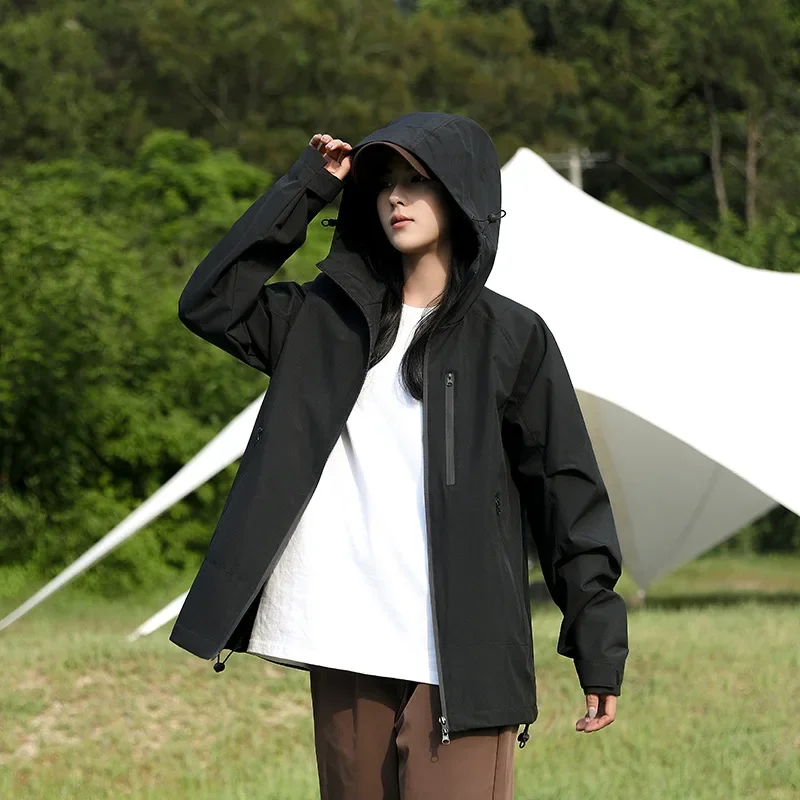 2024 Casual Hiking Jacket Men\'s Women Winter Waterproof Windbreaker Coat Camping Hunting Jacket Outerwear Baseball Clothing