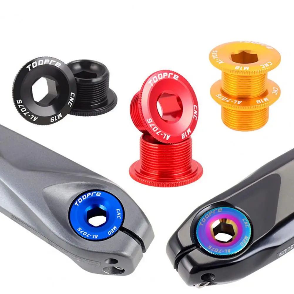 Practical Crank Screw Surface Anodizing Fine Workmanship Bike Crank Cover Anti Rust Bike Crank Cover