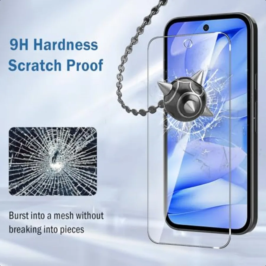 2 Pack Compatible with Google Pixel 9a Screen ProtectorFull Coverage 9H Tempered Glass Film HD Clear Scratch Resistant BubbleFr