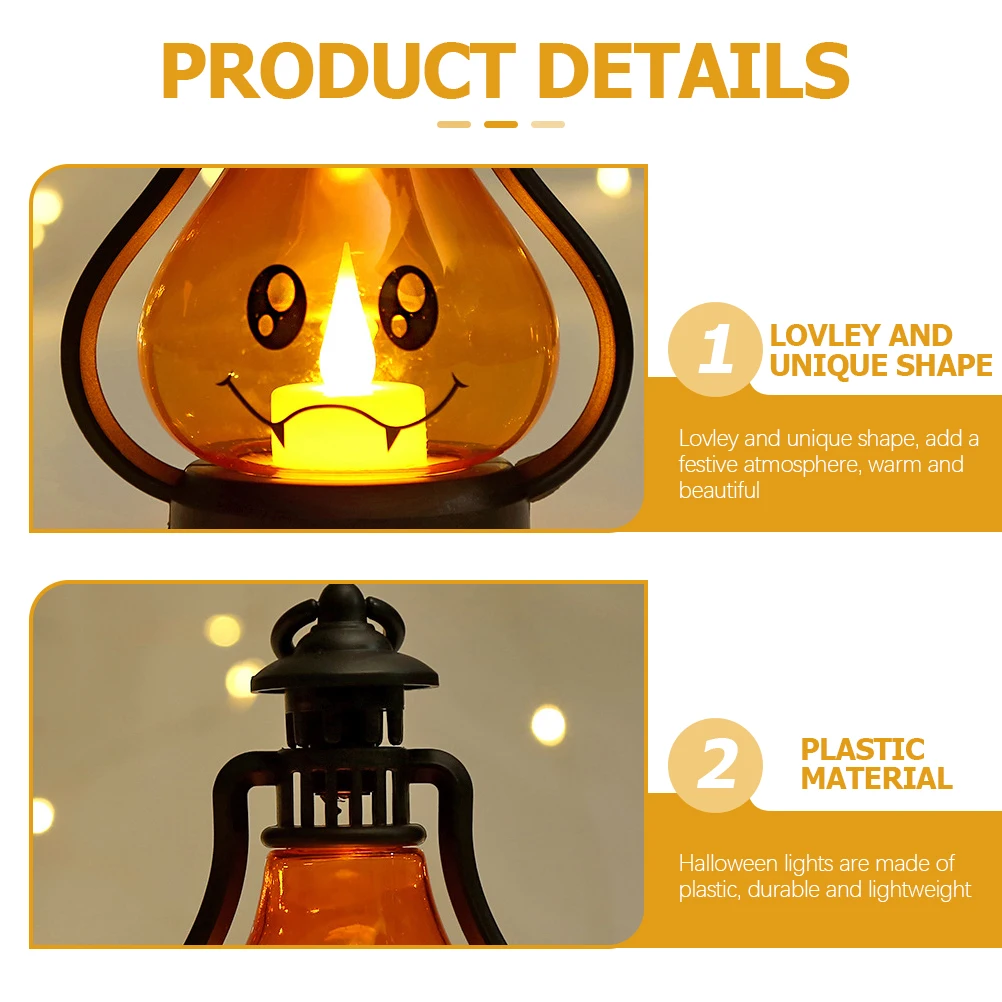 

Halloween Pumpkin Lamp Lantern Props Decorations Decorative Light Dining Table Indoor