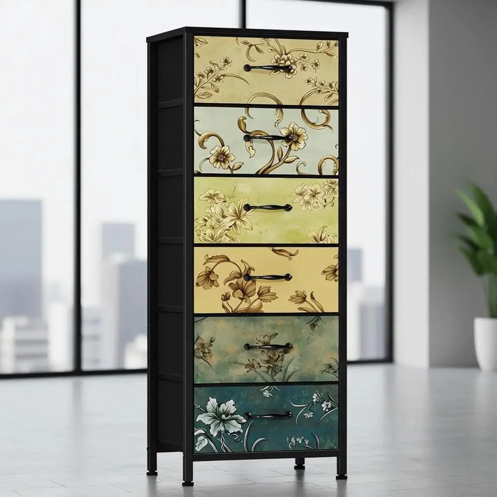 

6-Tier Fabric Storage Unit for Bedroom, Living Room, Closet, Nursery, Dorm, and Entryway