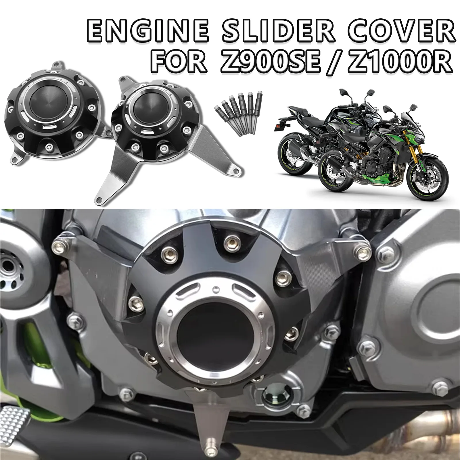 

For Kawasaki Z900 SE Z1000R 2017-2025 Motorcycle Accessories Engine Guard Cover Crash Protector Fairing Guard Sliders 2023 2024