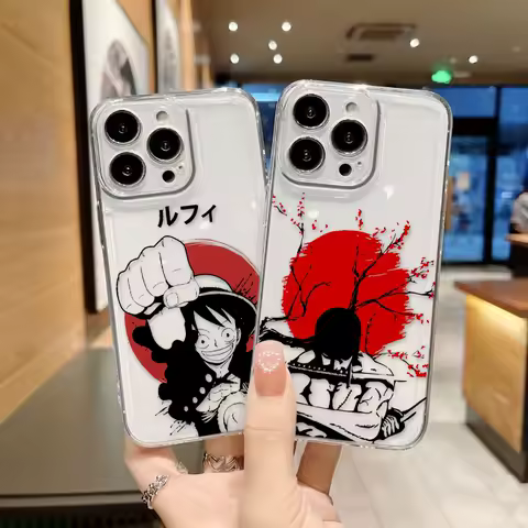 Comic One P-Piece Luffy Zoro Cover Clear Phone Case For Xiaomi 15 15T POCO X7 X6 X5 X4 X3 GT F3 F5 M7 M4 M3 11 11T PRO LITE Case