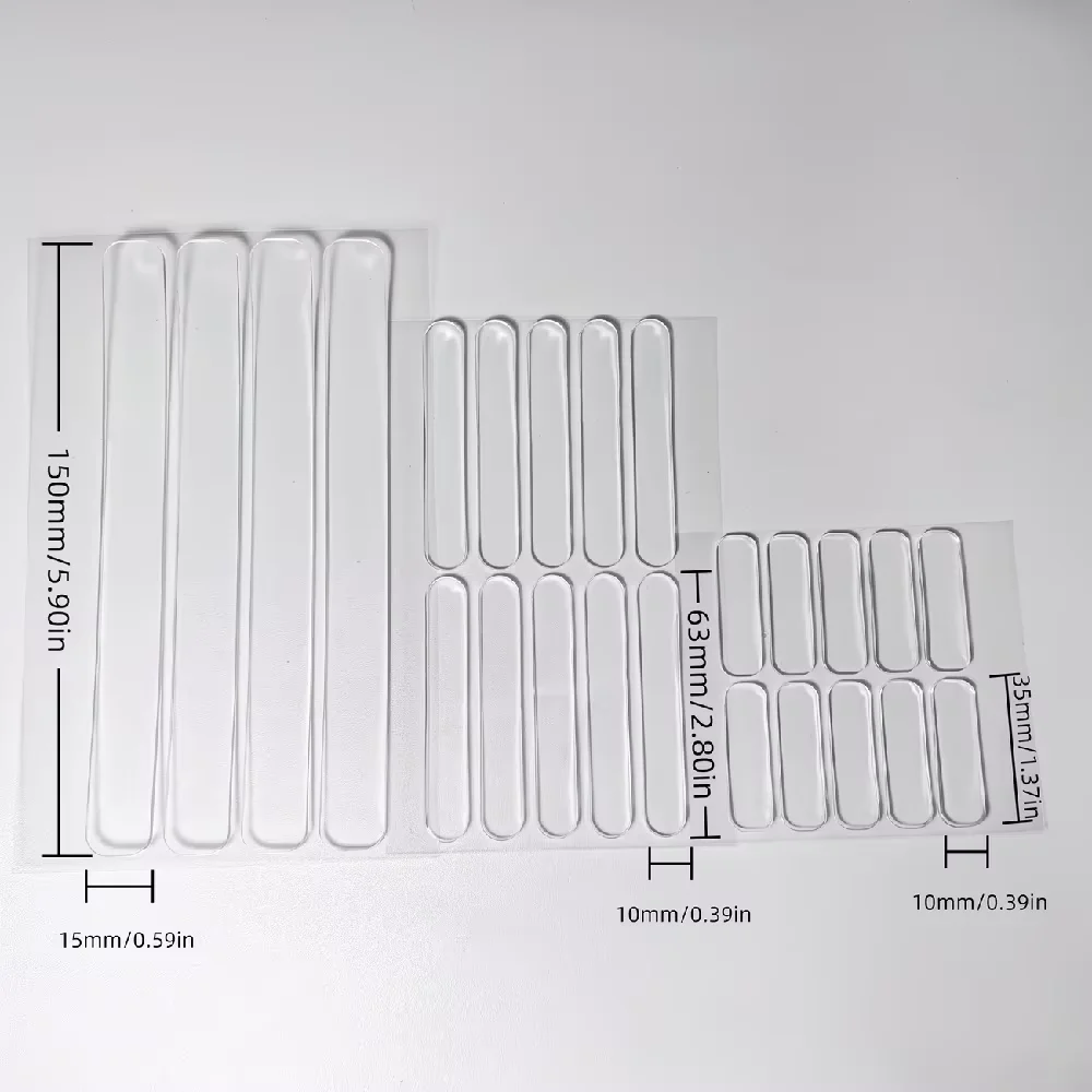 Multi-Purpose Clear Bumper Strips, Self-Adhesive Invisible Silent Anti-Collision Pads for Door Handles, Refrigerators And Cabine