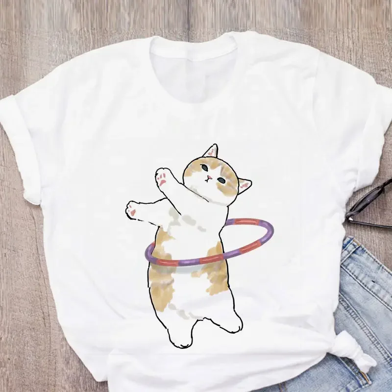 Camiseta de talla grande para mujer, ropa gráfica de manga corta, holgada e informal, suave y cómoda, transpirable, deportes al aire libre
