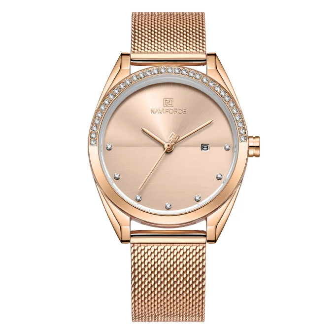 Waterproof Quartz Watch Calendar Watch Fashionable Mesh Strap Women's Watch New Style Practical and Versatile Quartz Watch