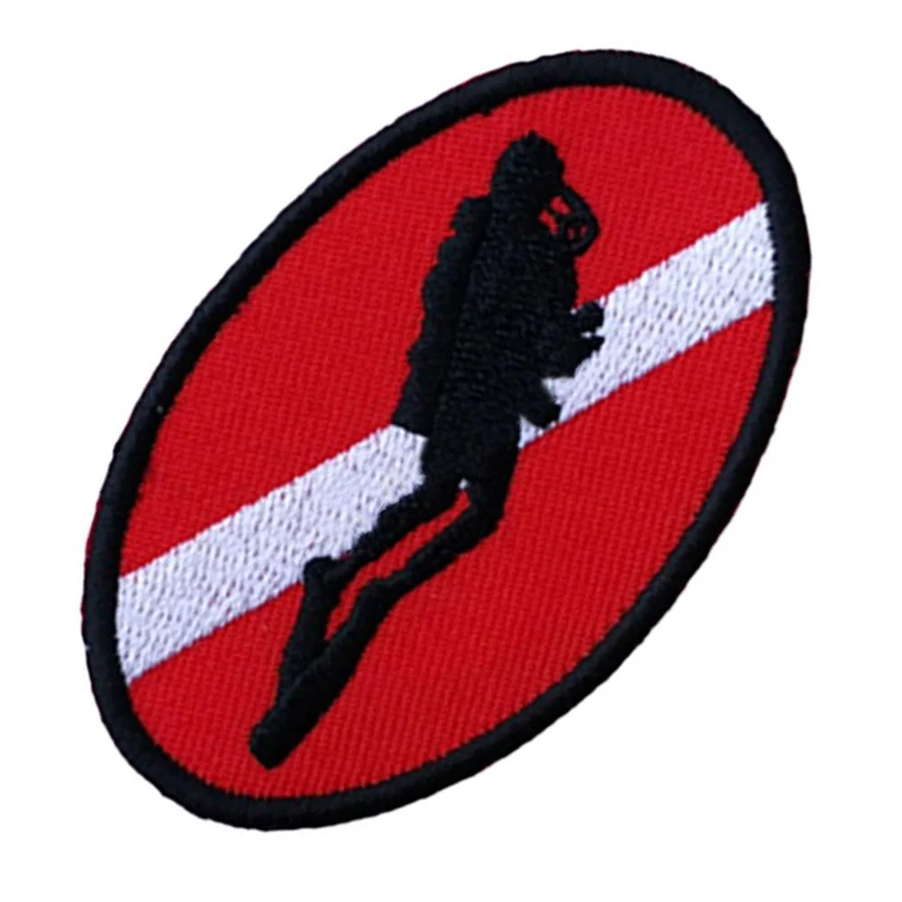 

Sporting Goods Flag Patch Diving Flag 7x4.5cm Dive Flag Patch Great Keepsake Red White Black Water Sports Snorkeling