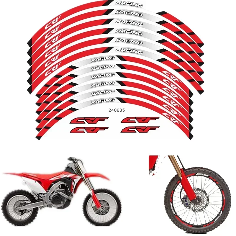 

For Honda CRF 450RX 450X/L 250RX/X/L/F 230L/F 250L 40L 50L Moto Parts Contour Wheel Decoration Decal Sticker - B