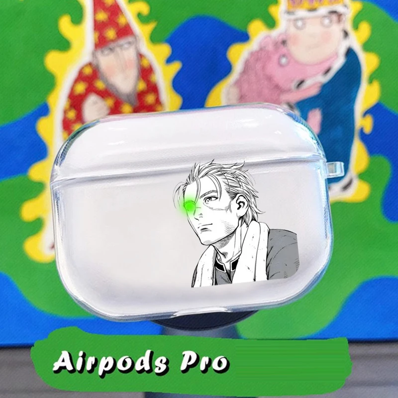 

Cartoon Anime Transparent TPU Case for Airpods Pro 2 1 3 Vinlands Saga Manga Soft Silicone Cover Bluetooth Earphone Cases