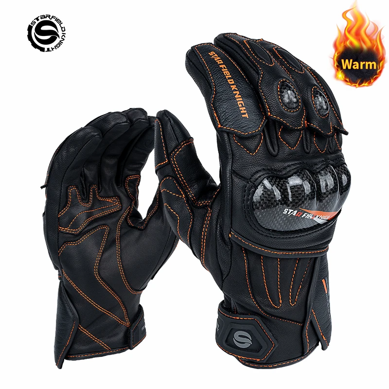 sfk-winter-warm-motorcycle-carbon-fiber-joint-protection-riding-gloves-waterproof-genuine-goat-leather-anti-slip-wear-resistant